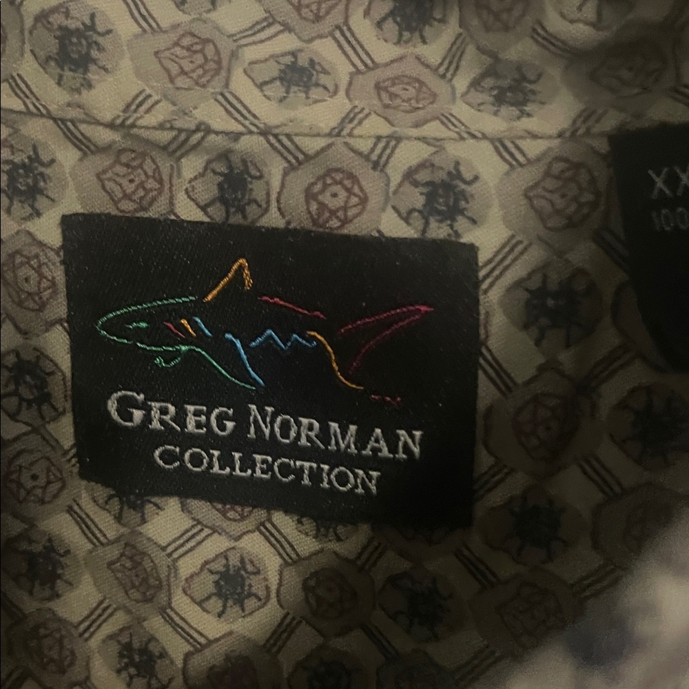 Greg Norman Collection Geometric Pattern Shirt - Picture 2 of 3